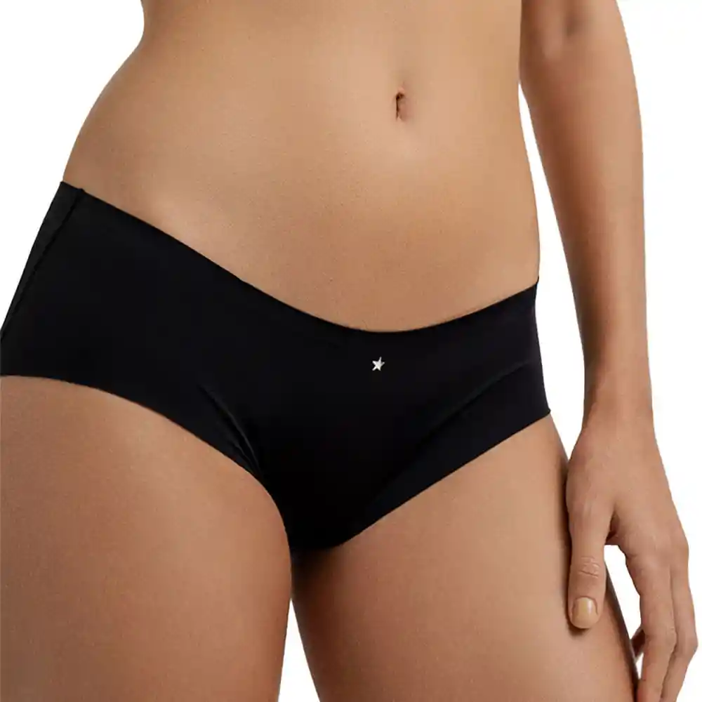 Panty Cachetero en Microfibra Femenino Auhum Punto Blanco Talla M