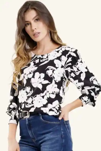 Blusa Arianna Color Negro Talla S Ragged