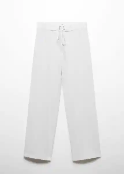 Pantalón Lea Off-White Talla XL Mujer Mango