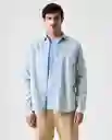Camisa Hombre Azul Talla M 512G000_AZU114604 Americanino