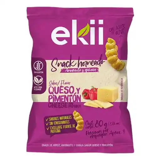 Snack de Amaranto y Quinoa Con Sabor a Queso y Pimentón - Ekii