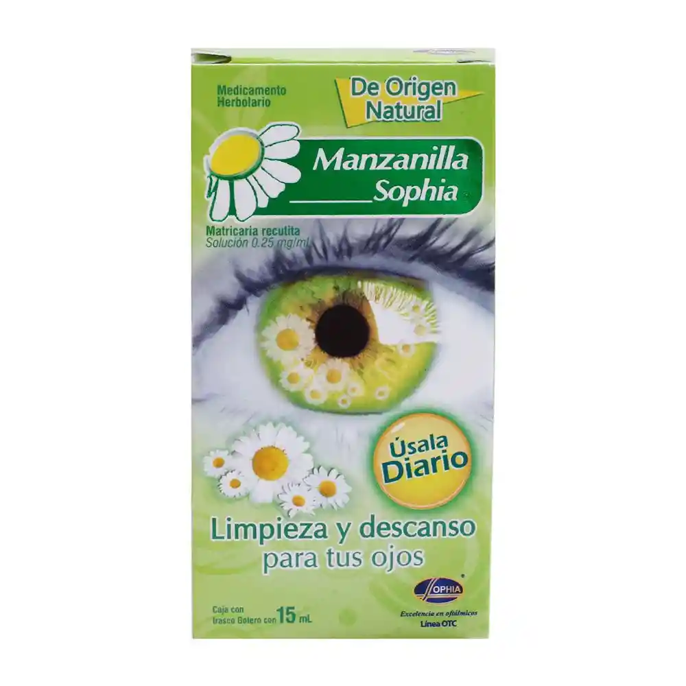 Manzanilla Sophia Solución para la Limpieza de sus Ojos