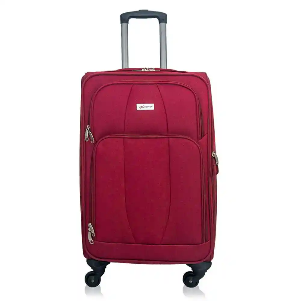 Maleta Lona Mediana Mediana-rojo