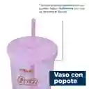 Vaso de Plástico we Bare Bears Con Pitillo Grizzly Rosa Miniso