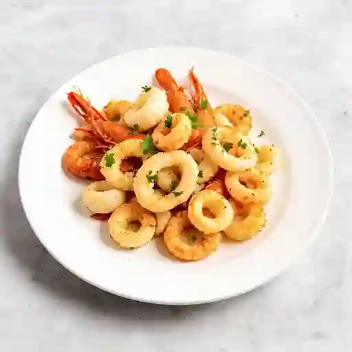 Langostinos con Calamares en Anillo