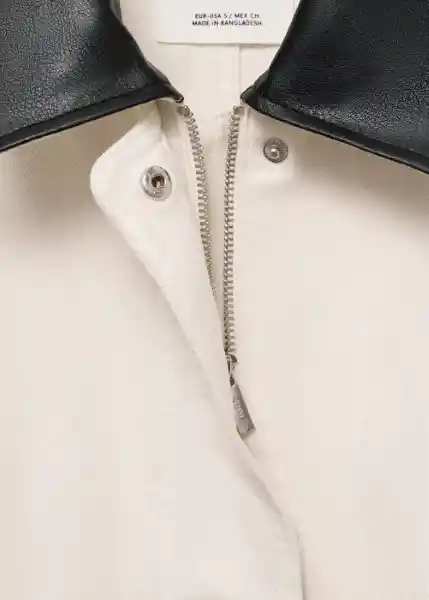 Chaqueta Cazadora Amelia Crudo Talla M Mujer Mango