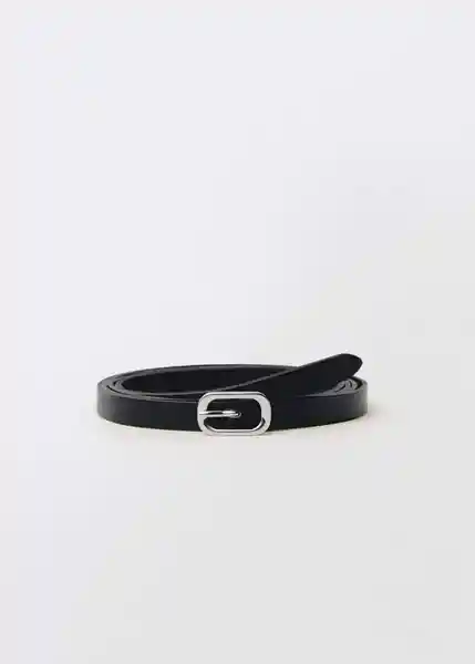 Cinturón Twice Negro Talla M Mujer Mango