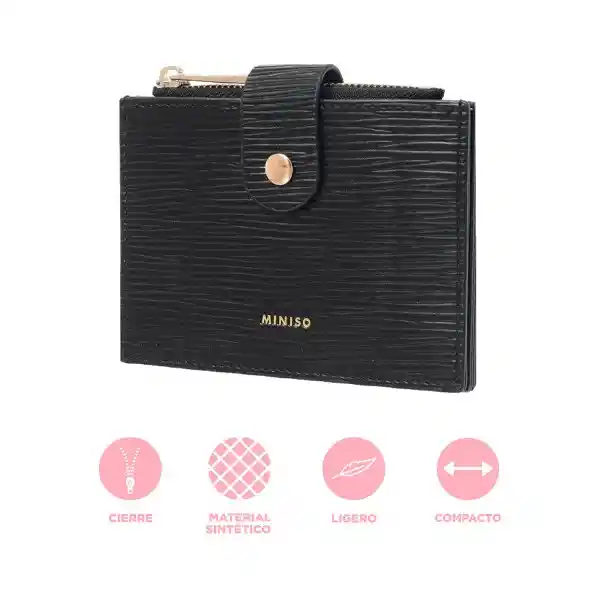 Cartera Para Mujer Básica Negro Serie Miniso