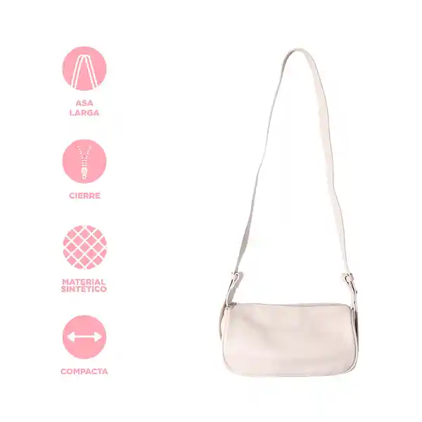 Bolso Liso Serie Crossbody Beige Miniso