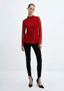 Blusa Roses Rojo Talla XS Mujer Mango