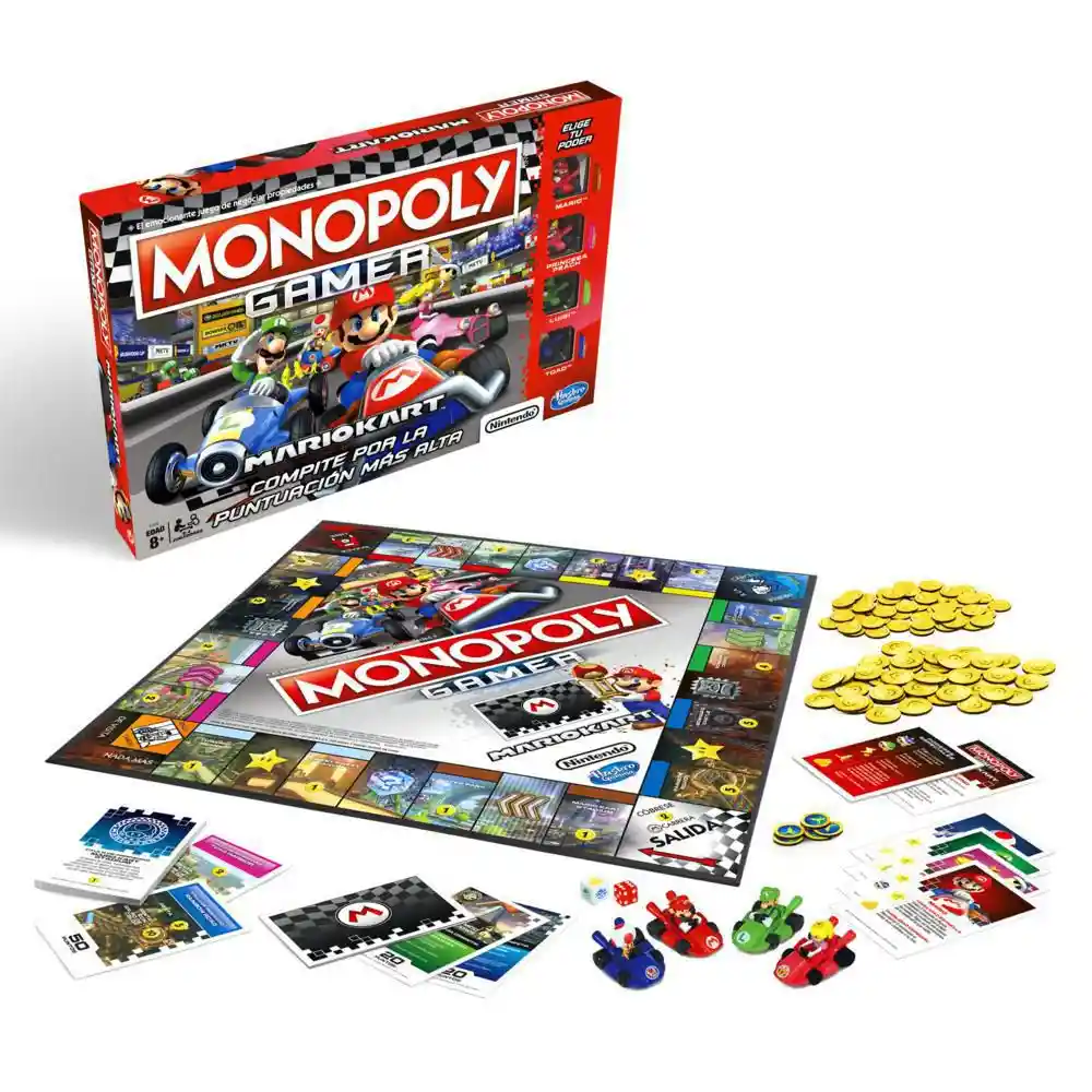 Hasbro Gaming Juego de Mesa Monopoly Mario Kart