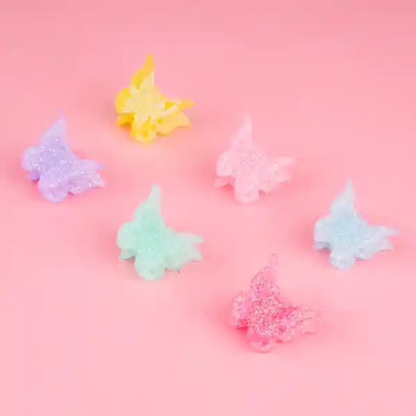 Set Pinzas Para Cabello Serie Colorful Butterfly Glitter Miniso