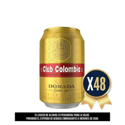 Cerveza Club Colombia Dorada Lata 330 Ml por 48 Unidades