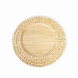 Plato Base en Bambú Cubos 32 cm Ambiente Gourmet