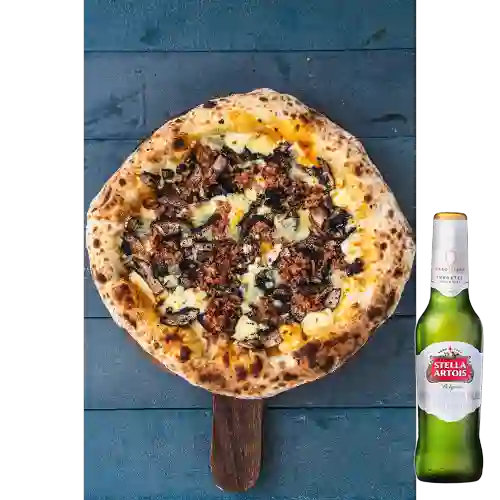 Combo Pizza Bendecida + Stella Artois Bot. 330ml