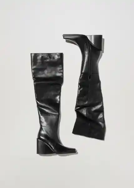 Bota Belinda Negro Talla 40 Mujer Mango