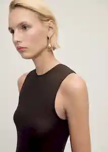 Vestido Calista Chocolate Talla M Mujer Mango