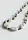 Collar Texture Plata Talla 99 Mujer Mango