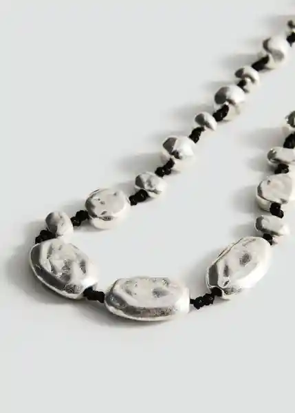 Collar Texture Plata Talla 99 Mujer Mango