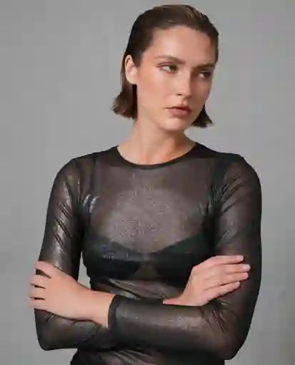 Camiseta Mujer Negro Talla M 209G101_NEG194007 Rifle