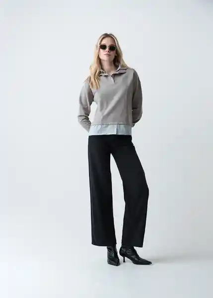 Camiseta Mujer Gris Elefante Medio Talla S 403G047 Naf Naf