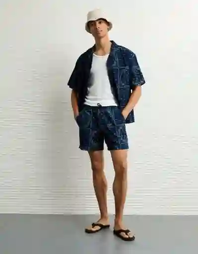 Bermuda Hombre Azul Talla Large 8003970 American Eagle