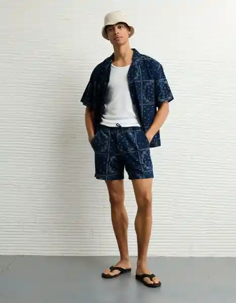 Bermuda Hombre Azul Talla Large 8003970 American Eagle