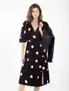 Vestido Midi De Puntos Negro Estampado Talla S Mujer Naf Naf