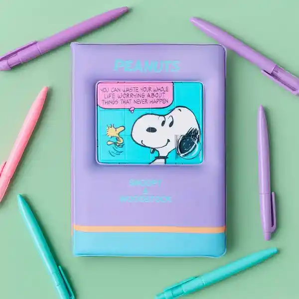 Cuaderno Antiestres B6 Serie Snoopy Colorful Vintage