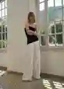 Pantalón Harry Blanco Talla 38 Mujer Mango