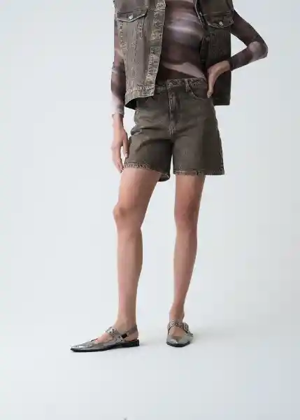 Short Coco Mujer Gris Cable Talla 12 459g302 Naf Naf