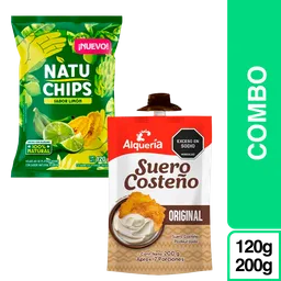 Combo Natuchips Snack Limón 120 g + Suero Costeño Alqueria 200 g