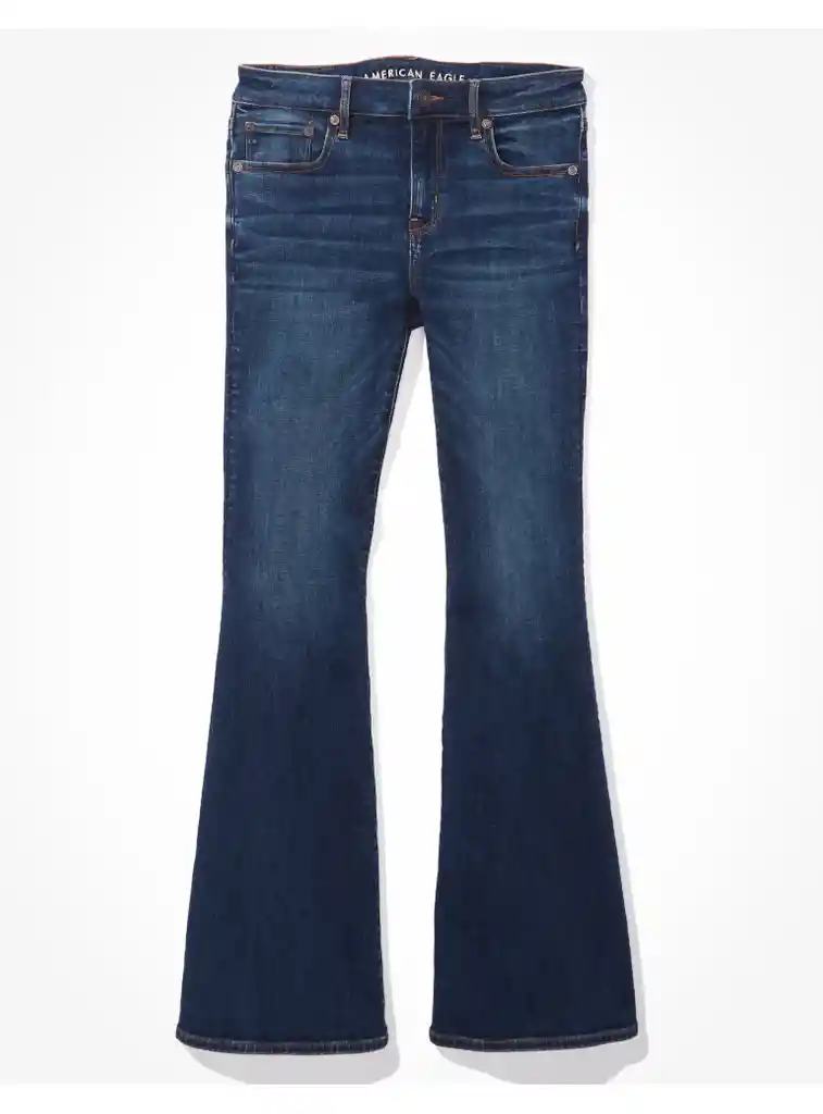 Jean Flare Azul Talla 10 Regular Mujer American Eagle