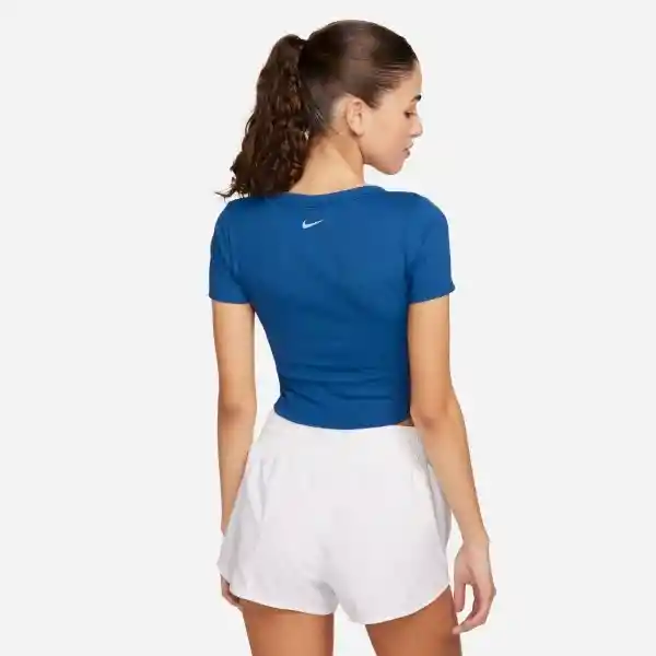 Nike Camiseta One Fitted Top Azul Para Mujer Talla XS