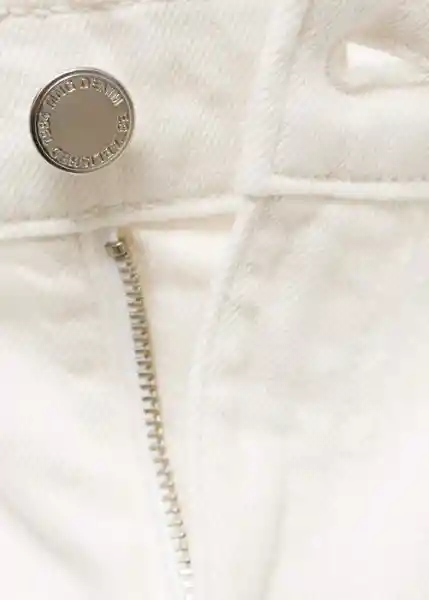 Jean Ona Off White Talla 38 Mujer Mango
