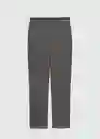 Pantalón Warm Gris Talla 34 Mujer Mango