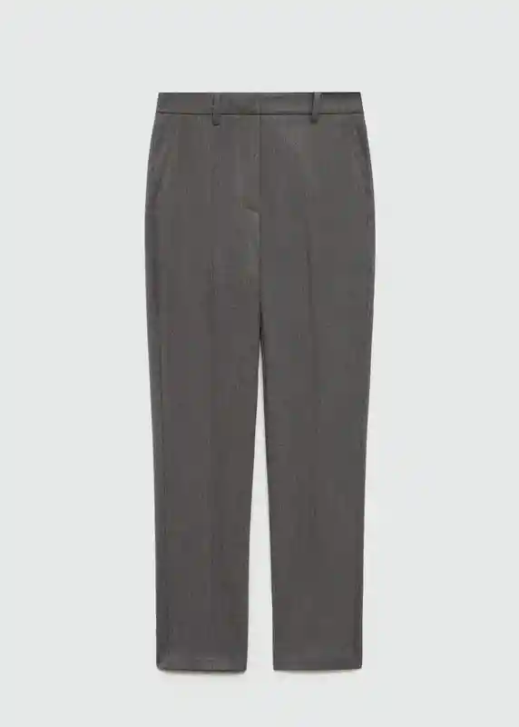 Pantalón Warm Gris Talla 34 Mujer Mango