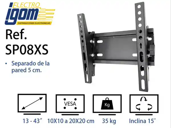 Imount Soporte 15º Para Tv 13 - 43"