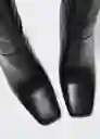 Bota Mary Negro Talla 38 Mujer Mango