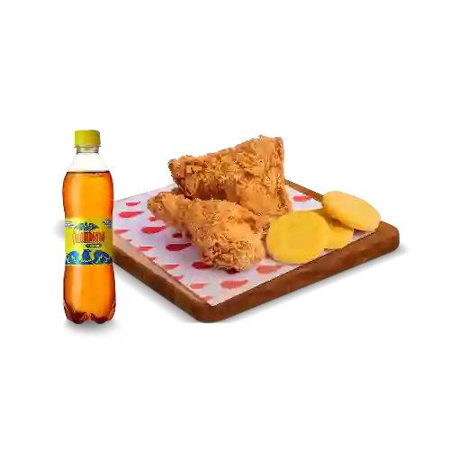 2 Presas + 3 Arepas + Gaseosa 400ml