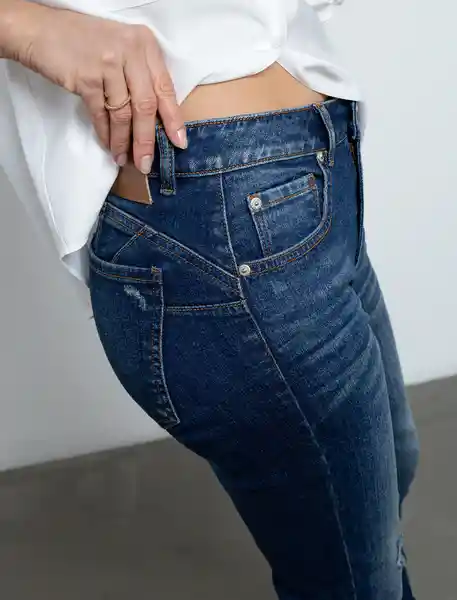 Jean Mujer Azul Índigo Medio Talla 8 493F025 Naf Naf