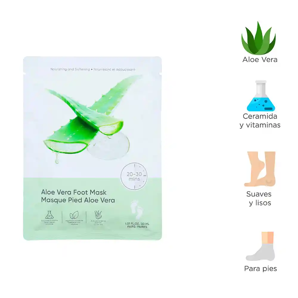  Mascarilla para Pies Aloe Vera Miniso