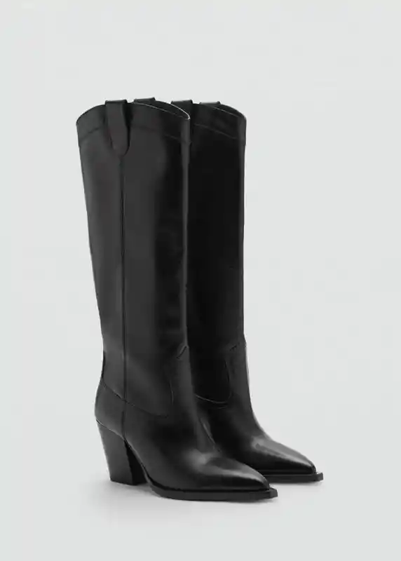 Botas London Negro Talla 38 Mujer Mango