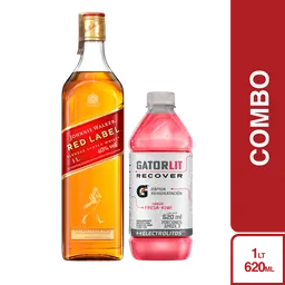 Combo Johnnie Walker Red Label + Hidratante Gatorlit Fresa Kiwi