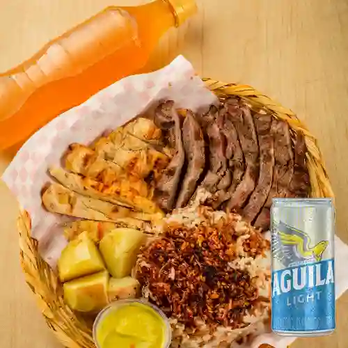 Combo Arroz Mixto + Aguila Light 269 ml