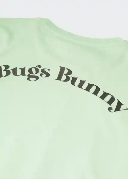 Camiseta Bunny-H Verde Pastel Talla XL Mujer Mango