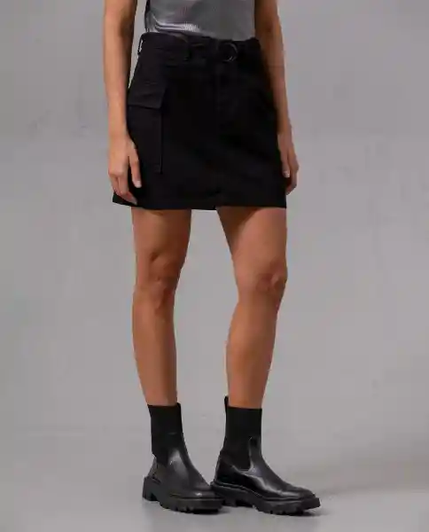 Falda Corta Mujer Negro Sombrio Ultraoscuro Talla 4 90854 Rifle