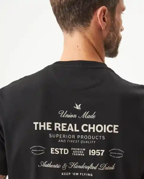 Camiseta Trdmrk Graphic Negro Sombrío Ultraoscuro S Chevignon