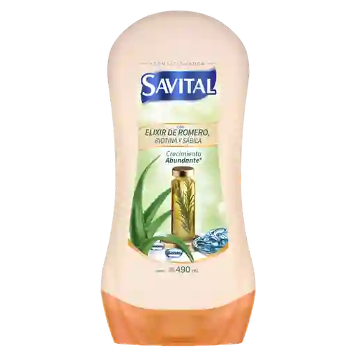Acondicionador Savital Elixir de Romero Biotina y Sávila 490 mL