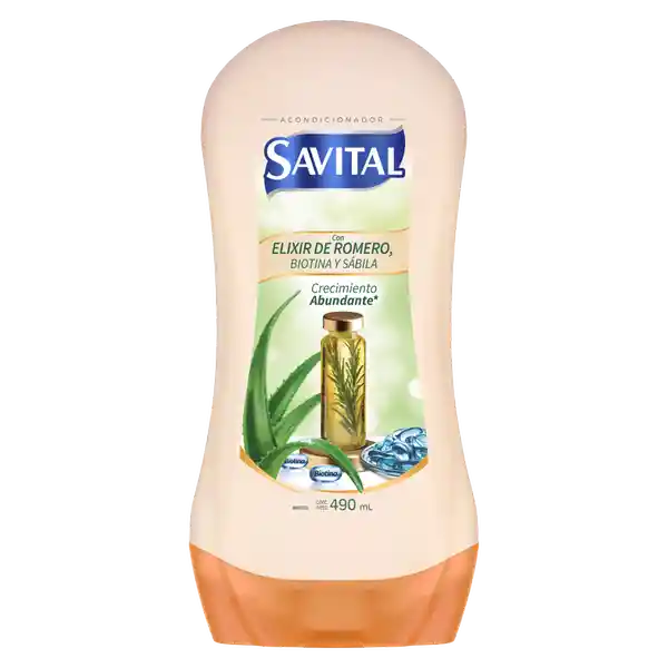 Acondicionador Savital Elixir de Romero Biotina y Sávila 490 mL